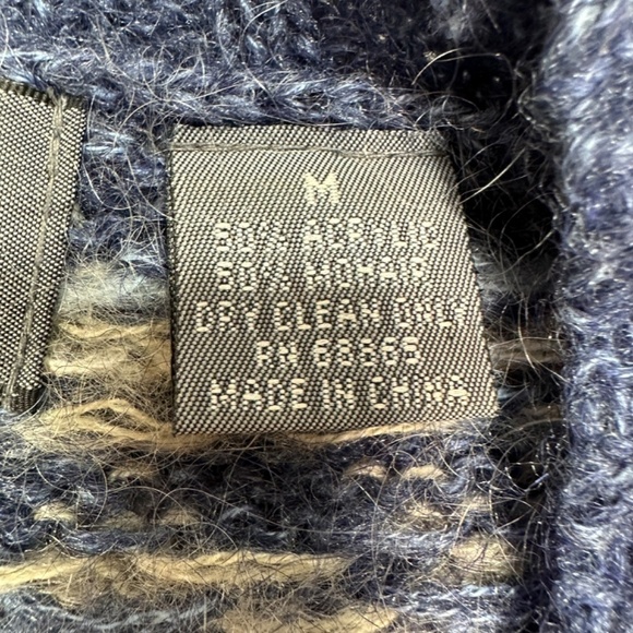 Vintage Maurices Mohair Blend V-Neck Button Cardigan Blue Gray Women's M - Picture 11 of 11